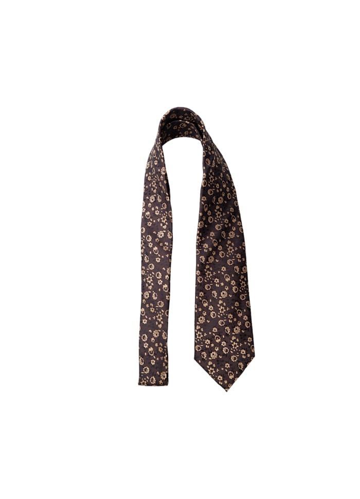 Black Colour - Lulu Slips - Brown Flower - ONE SIZE