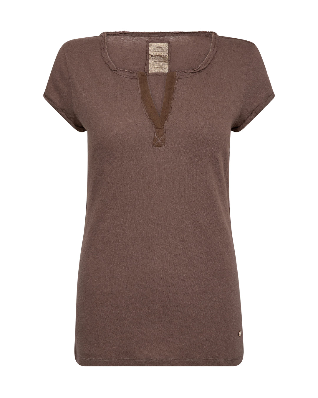 Mos Mosh - Troy T-shirt SS - Coffee Quartz