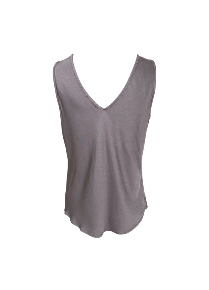 Black Colour - Mabel Double V-Neck Top - Taupe