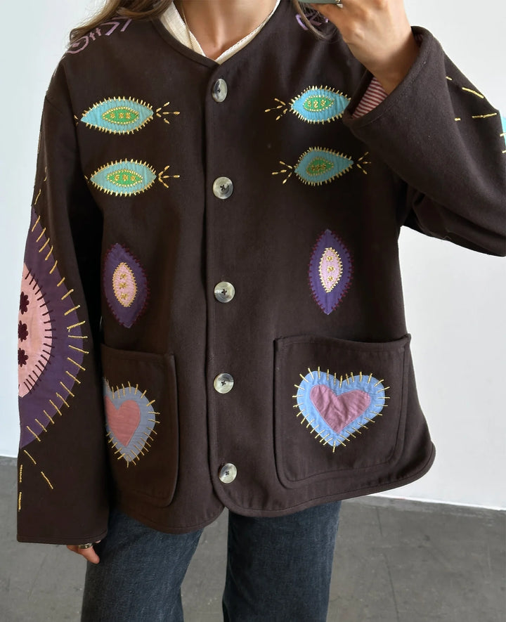 Sissel Edelbo - Maggie jacket - Fudge Brown - ONESIZE