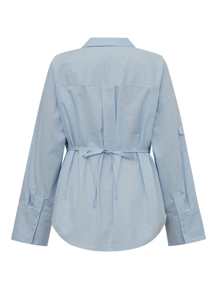 Gossia - Marit skjorte - Light Blue stripes