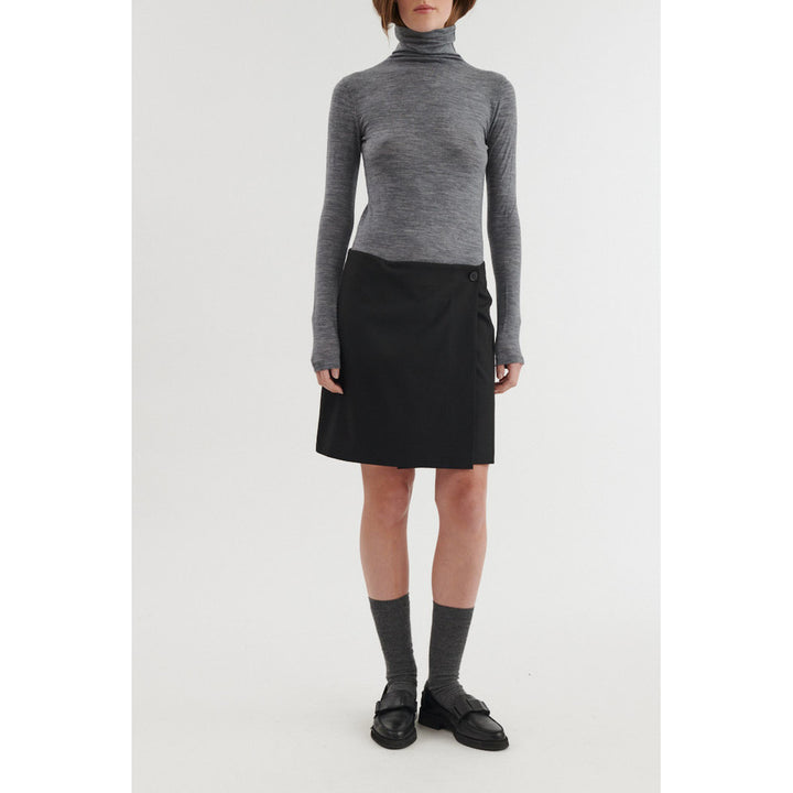 Basic Apparel - Marjo Wrap Nederdel - Black