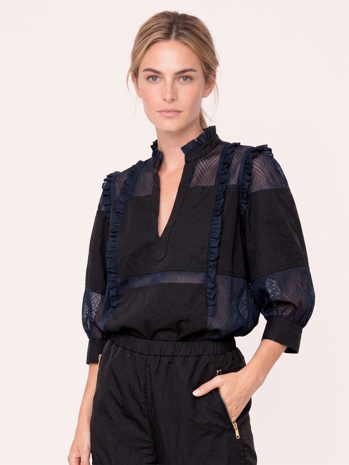 Gossia - Marsh bluse- Black Navy