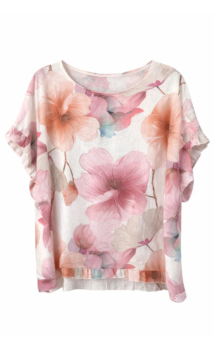 Marta - Mathea Blouse - Pink Flower