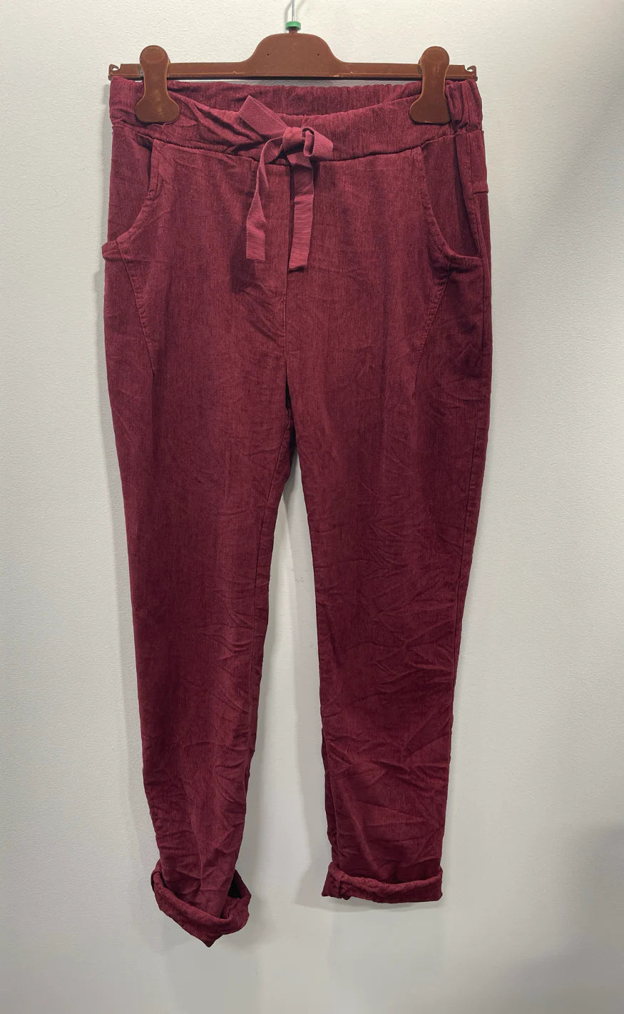 Marta - Pecan trousers - Bordeaux