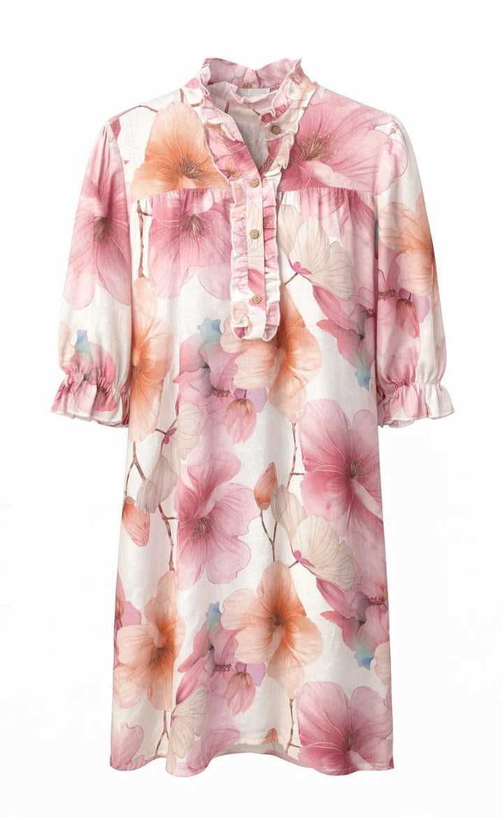Marta - Joella Dress - Pink Flower