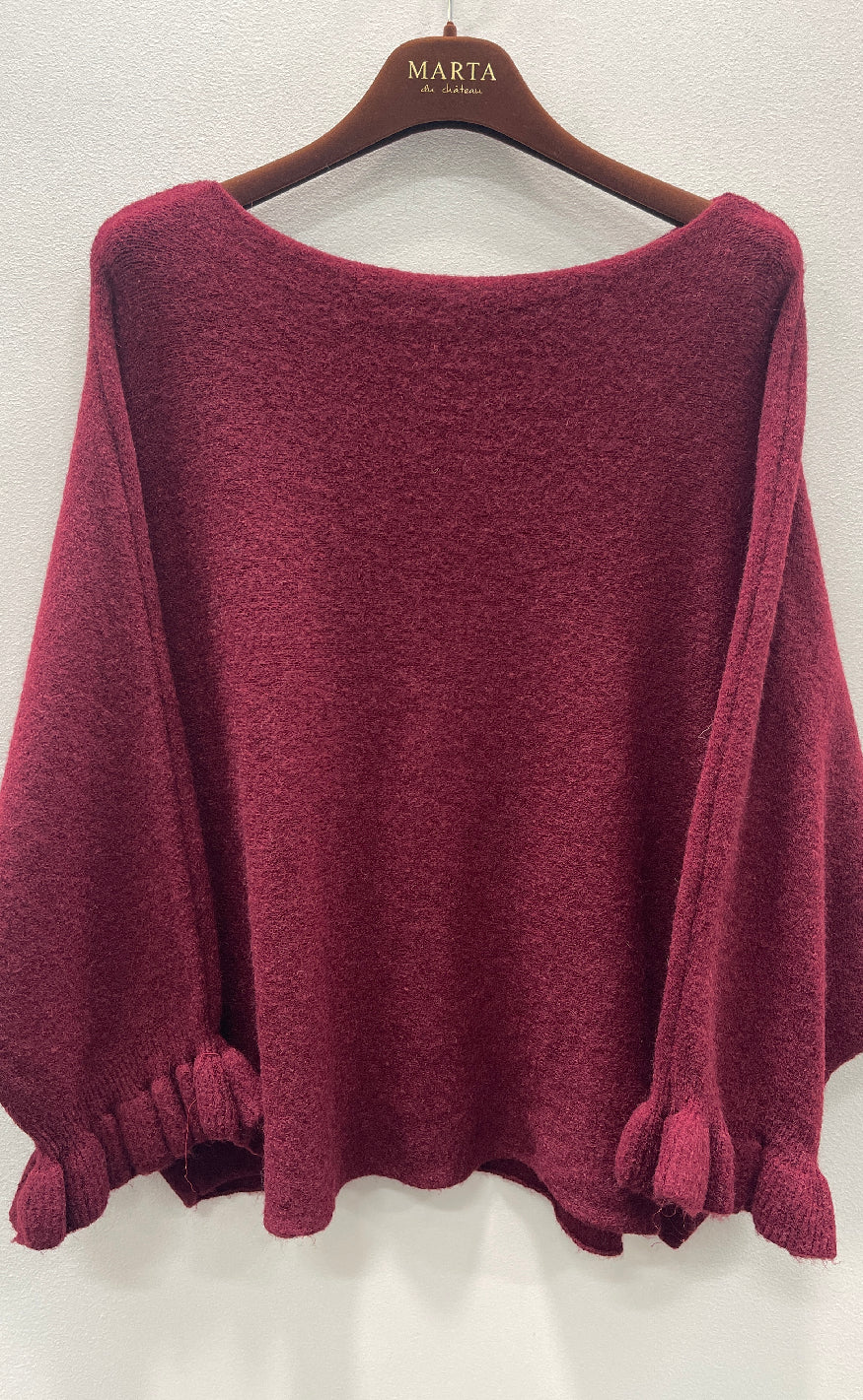 Marta - Elderflower Strik - Bordeaux - Onesize