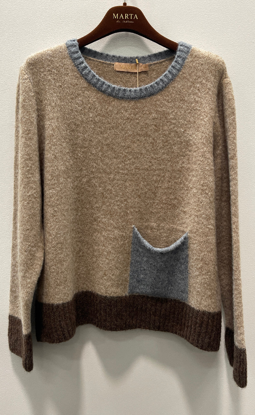Marta - Elora Knit - Camel Denim