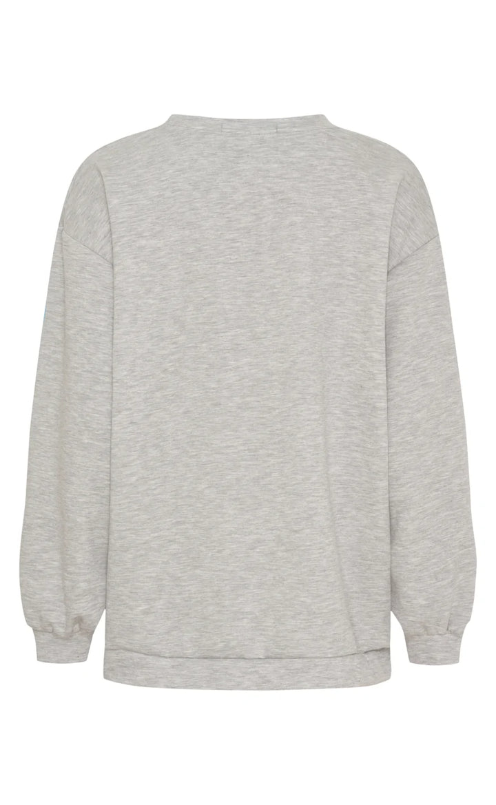 Marta - Hibiscus Sweatshirt - Grey/Pink