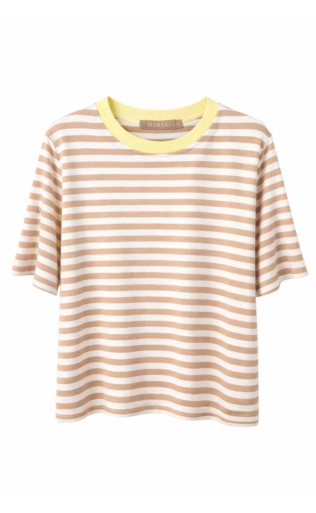 Marta - Jamila T-shirt - Beige/Yellow
