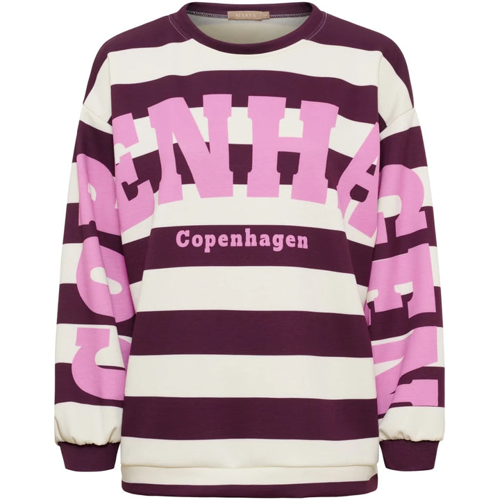 Marta - Nerina Sweatshirt - Bordeaux/Pink