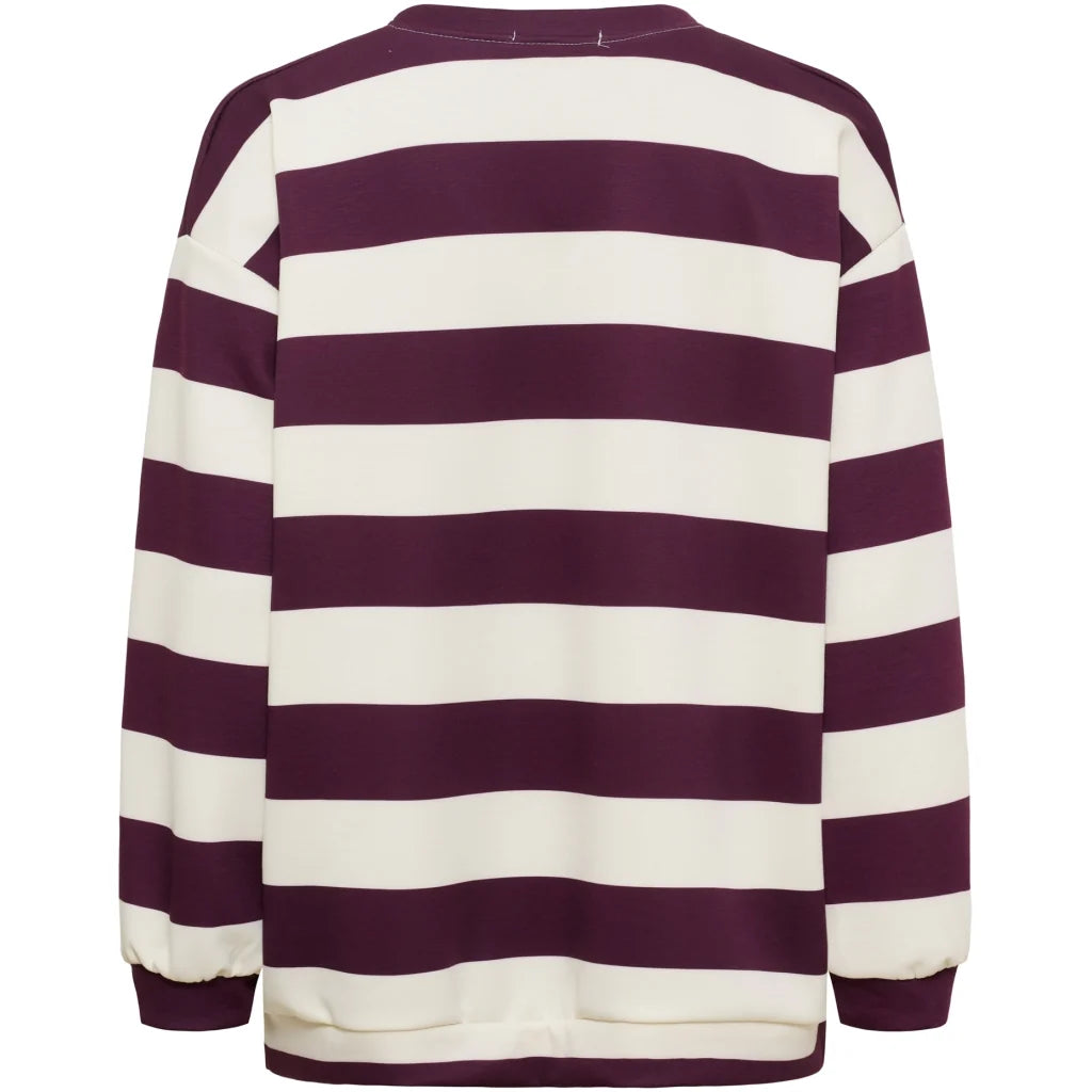Marta - Nerina Sweatshirt - Bordeaux/Pink