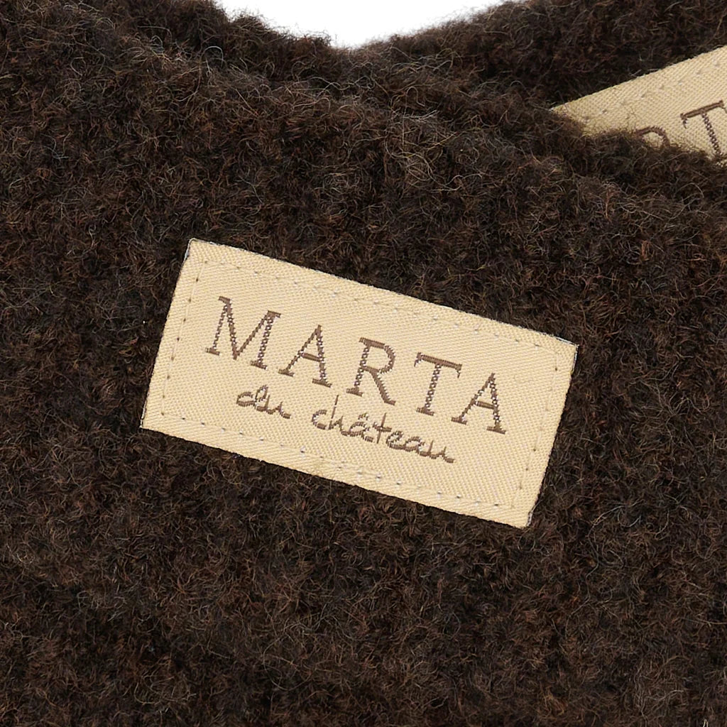 Marta - Knit Mitten Gloves - Brown
