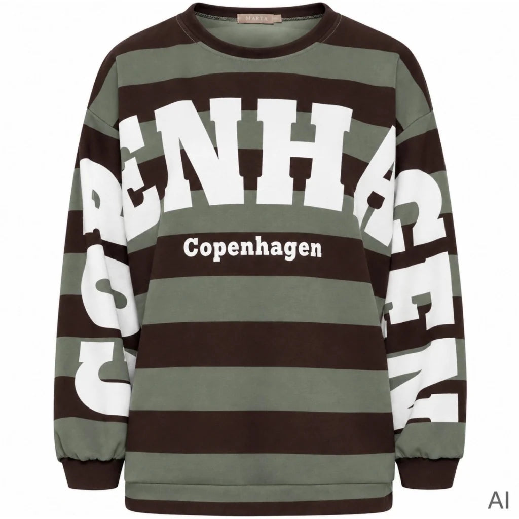Marta - Nerina Sweatshirt - Moro/Military