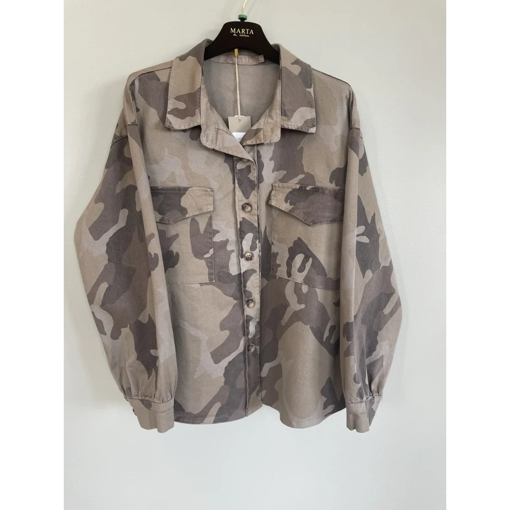 Marta - Moonstone Jakke - Beige Camo