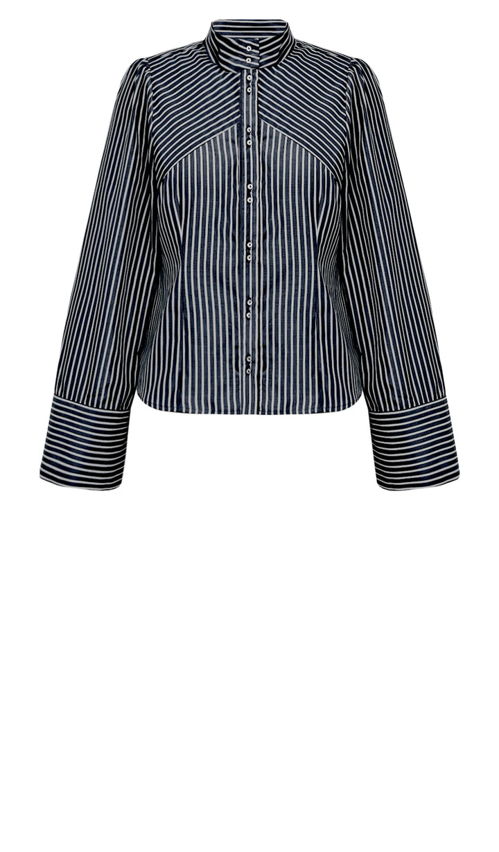 Gossia - Micalla Shirt - Black/White Stripes