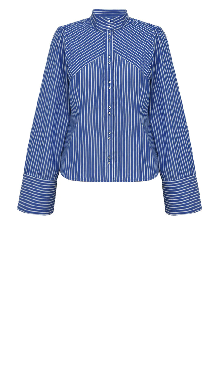 Gossia - Micalla Shirt - Blue White Stripes