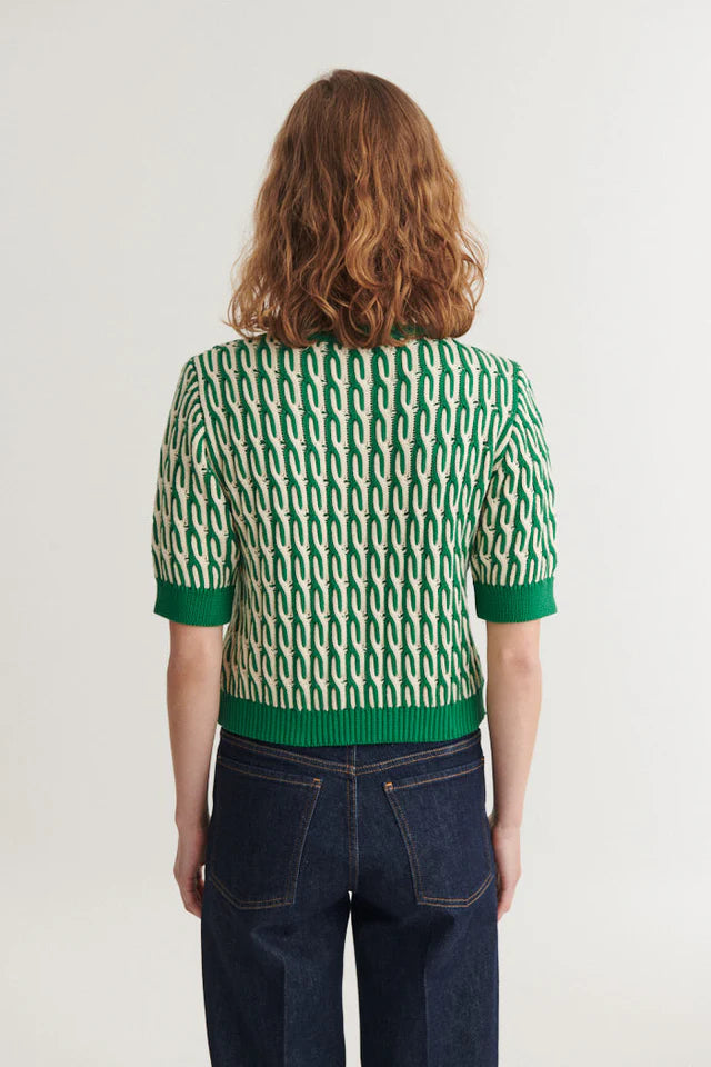Basic Apparel - Minie Cardigan - Abundant green/ Whisper White
