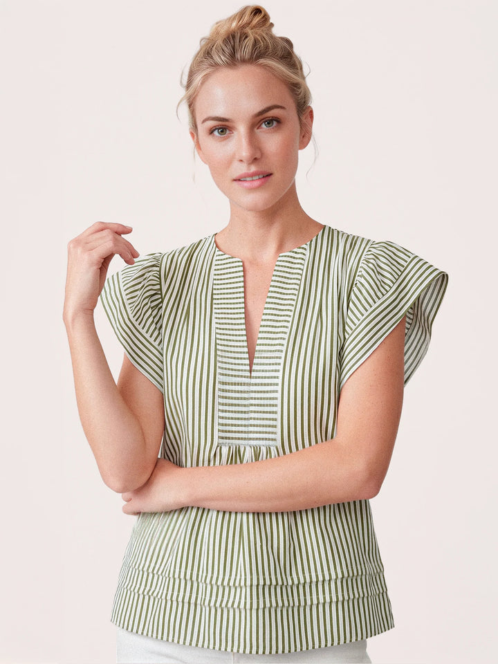 Gossia - Minka Bluse - Creme Navy Stripes