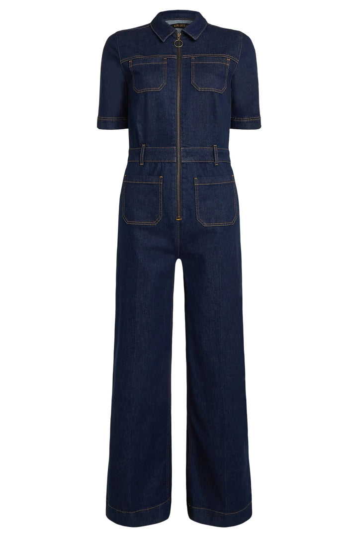 King Louie - Mira Jumpsuit Onyx Denim - Deep Blue