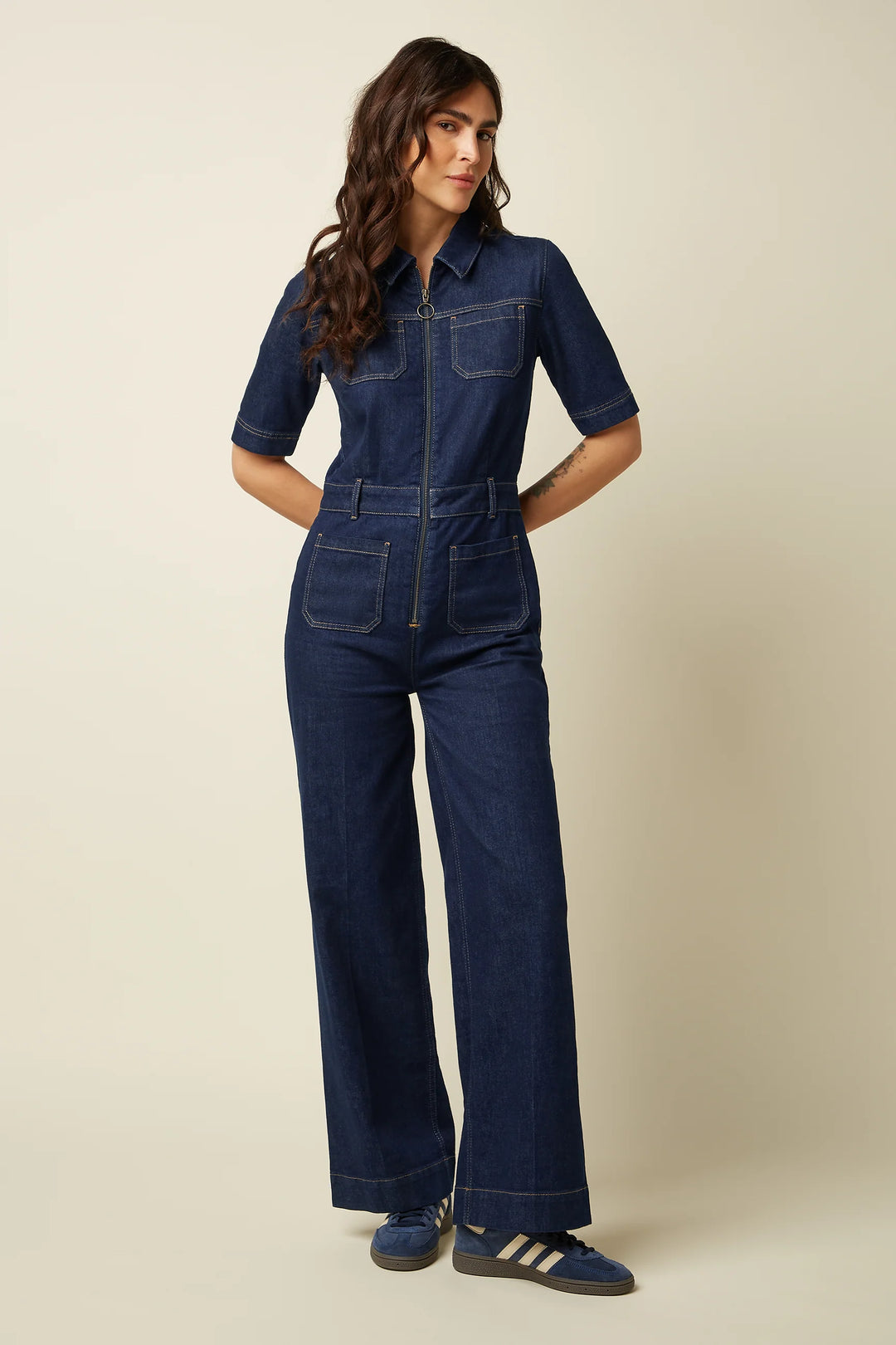 King Louie - Mira Jumpsuit Onyx Denim - Deep Blue