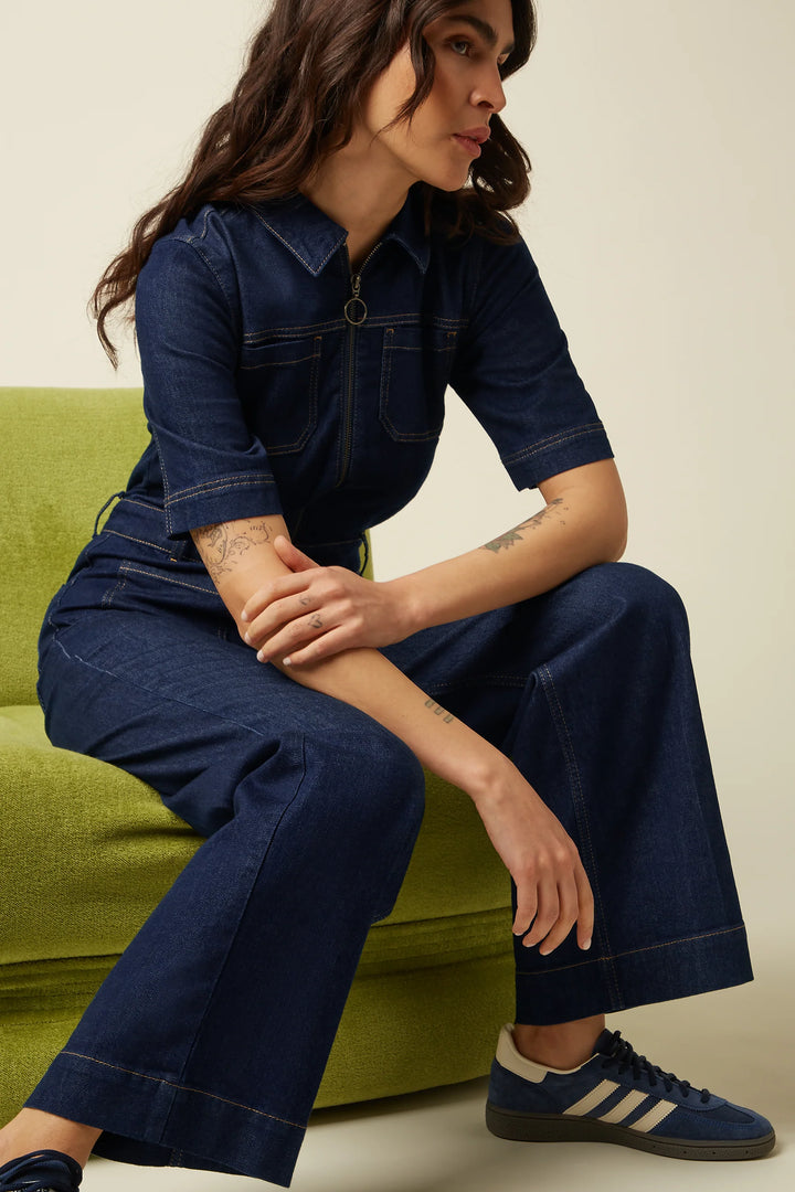 King Louie - Mira Jumpsuit Onyx Denim - Deep Blue