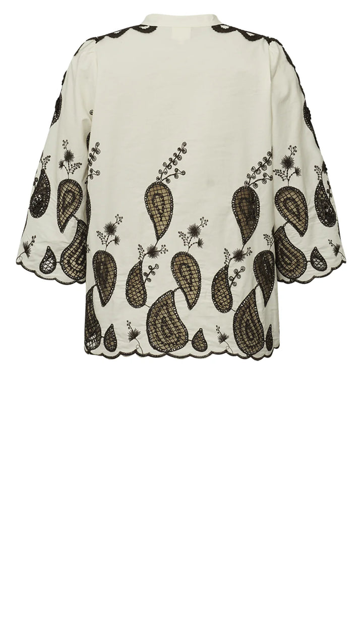 Gossia - Miraa blouse - Cream - Brown