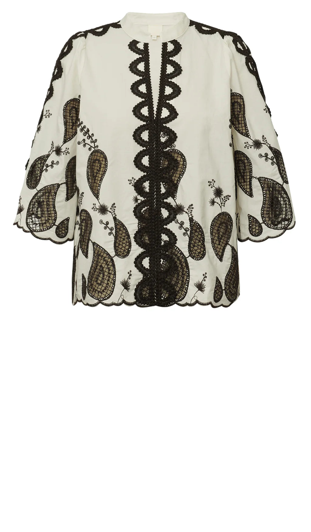 Gossia - Miraa blouse - Cream - Brown