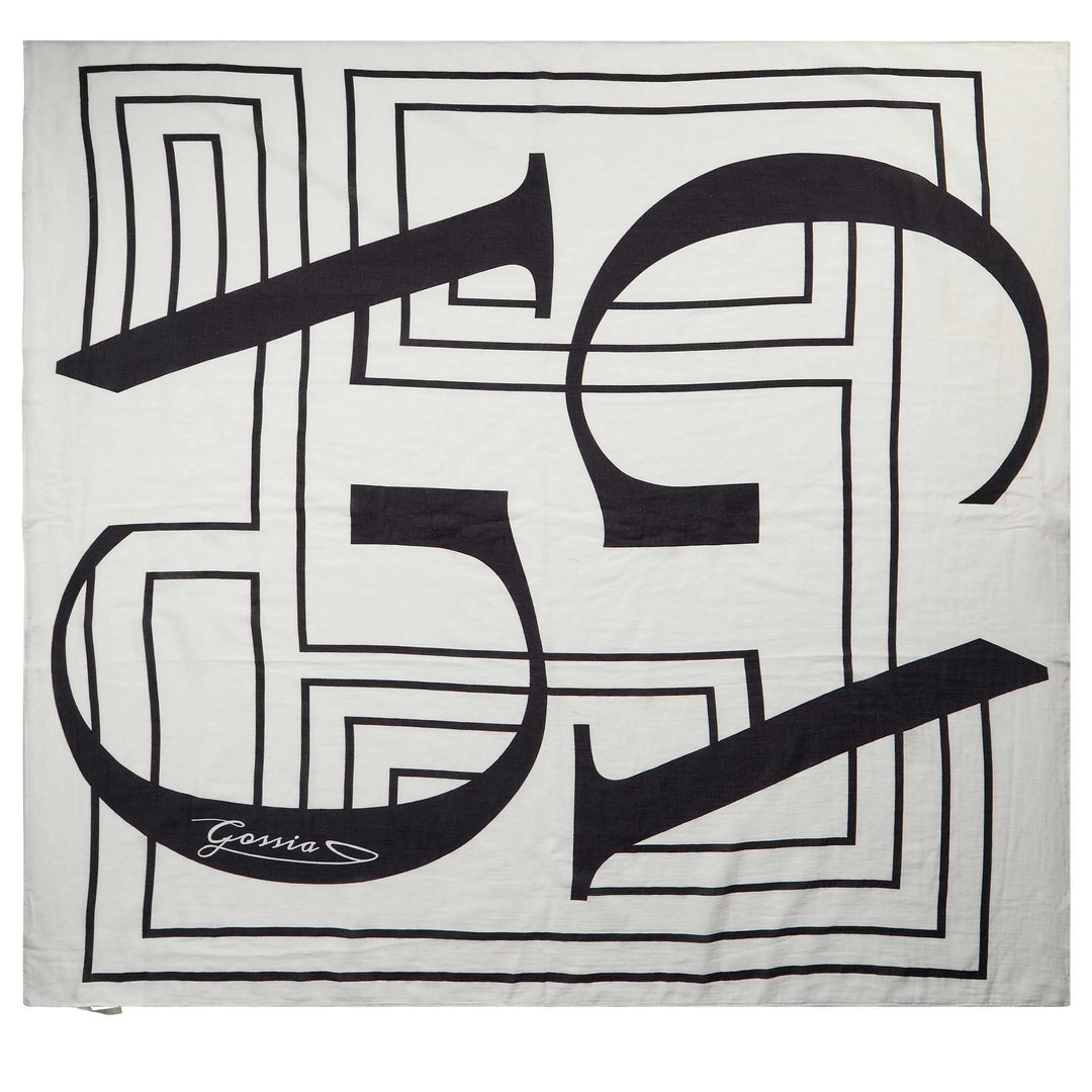 Gossia - Miria scarf - Off-white/black - Onesize