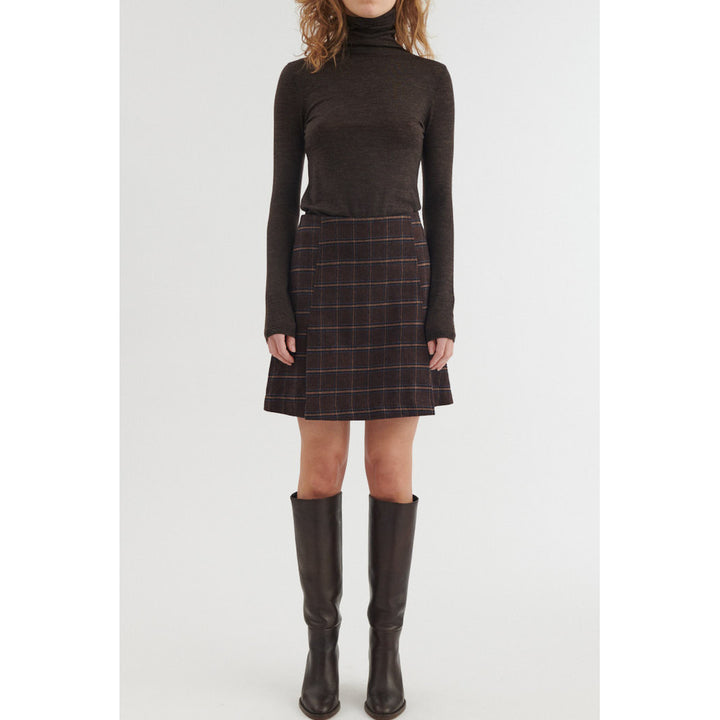 Basic Apparel - Misa Pleat Nederdel - Chicory Coffee