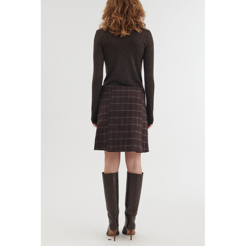 Basic Apparel - Misa Pleat Nederdel - Chicory Coffee