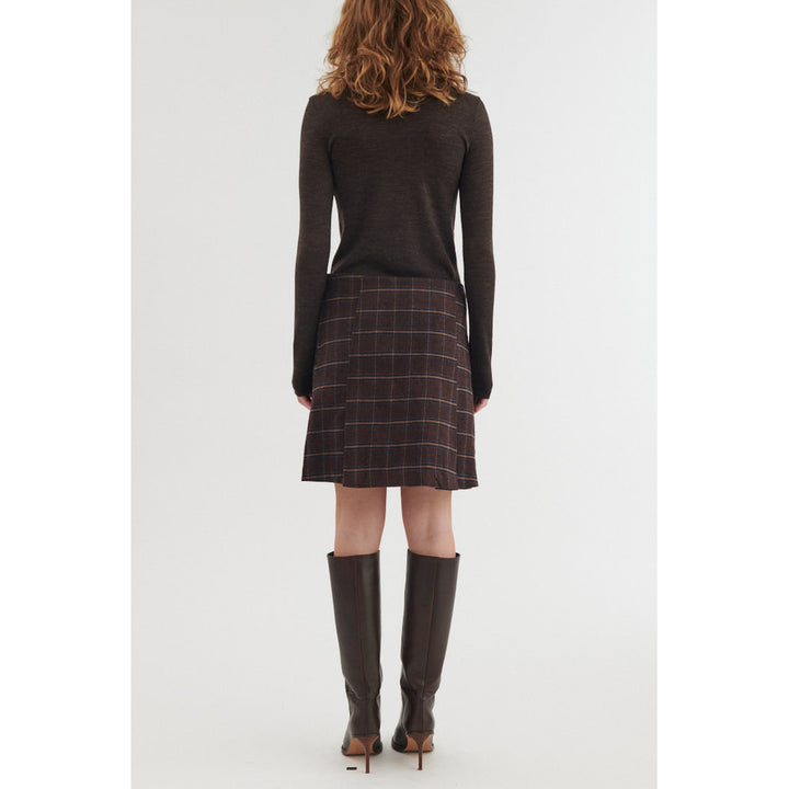 Basic Apparel - Misa Pleat Nederdel - Chicory Coffee