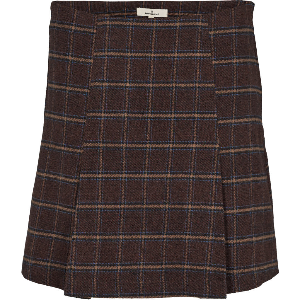Basic Apparel - Misa Pleat Nederdel - Chicory Coffee