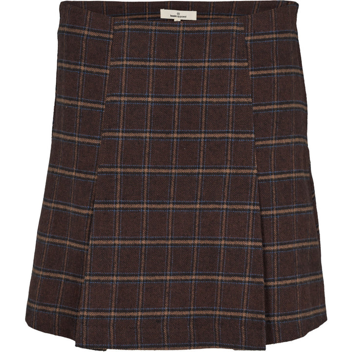Basic Apparel - Misa Pleat Nederdel - Chicory Coffee