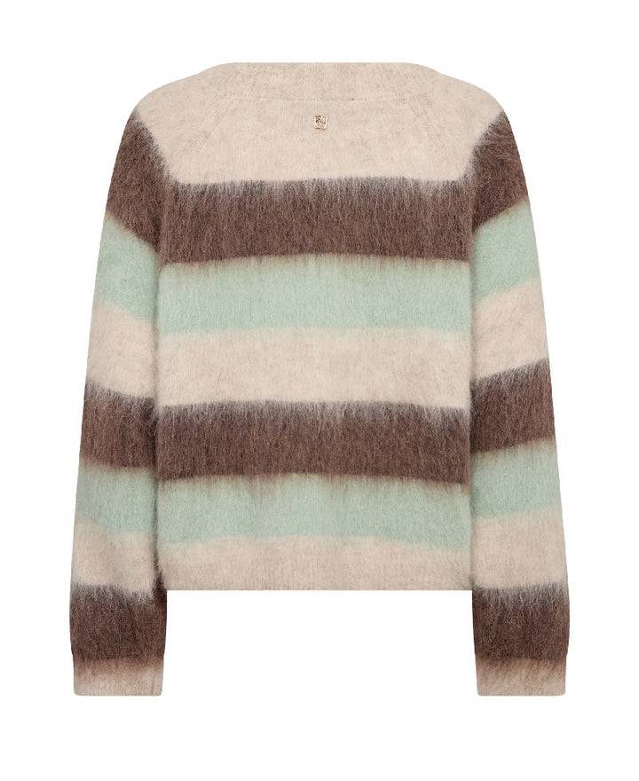 Mos Mosh - MMSuvi Stripe Knit - Frosty Green