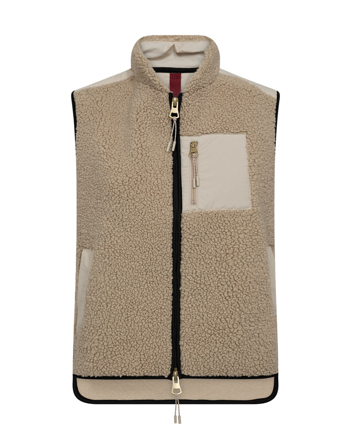 Mos Mosh - Rowe Eli Teddy vest - Feather Gray