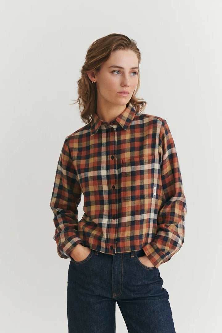 Basic Apparel - Nalli Skjorte - Skycaptain / Tortoise shell