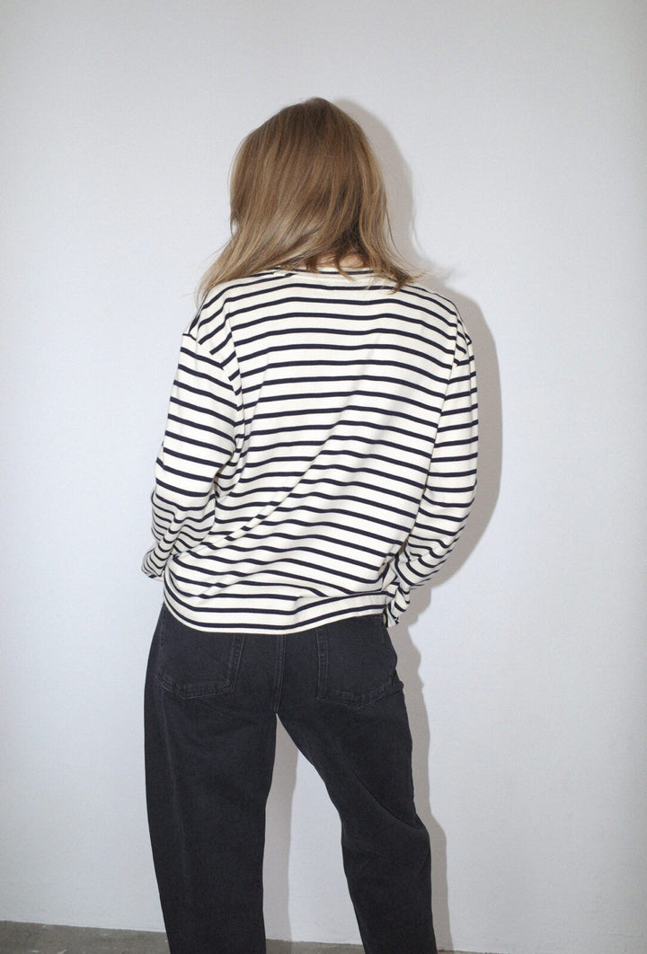 Boii - Nete Ls Tee - Off Dusty Blue/Navy