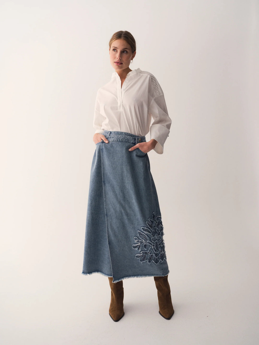 Gossia - Nuka Dia Nederdel - Denim Blue