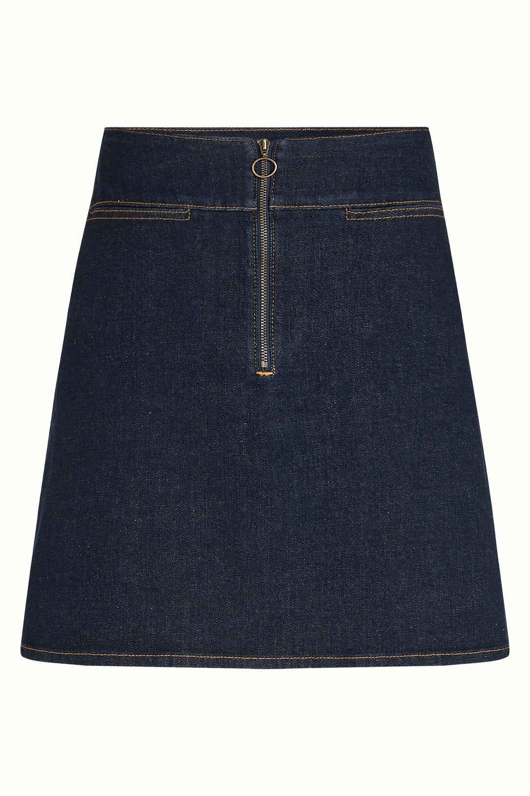 King Louie - Olivia Zip Nederdel Muse Denim - Rock Blue