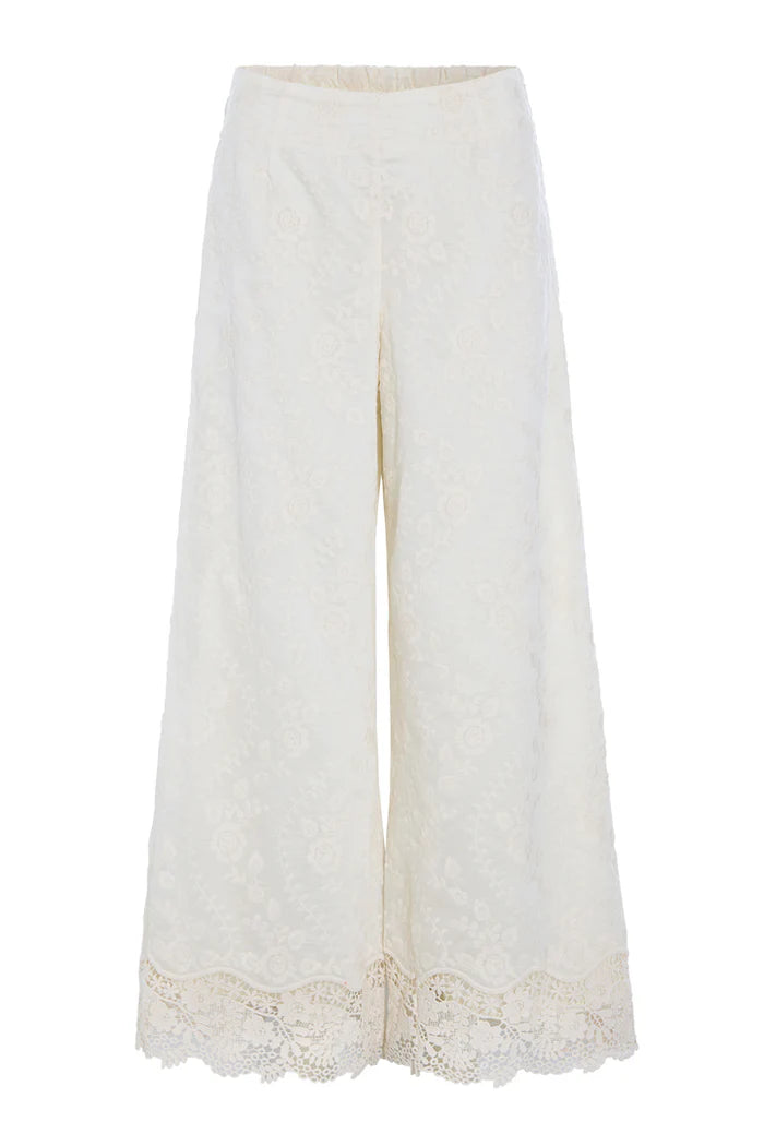 Hunkøn - Patty Lace Trousers - Cream