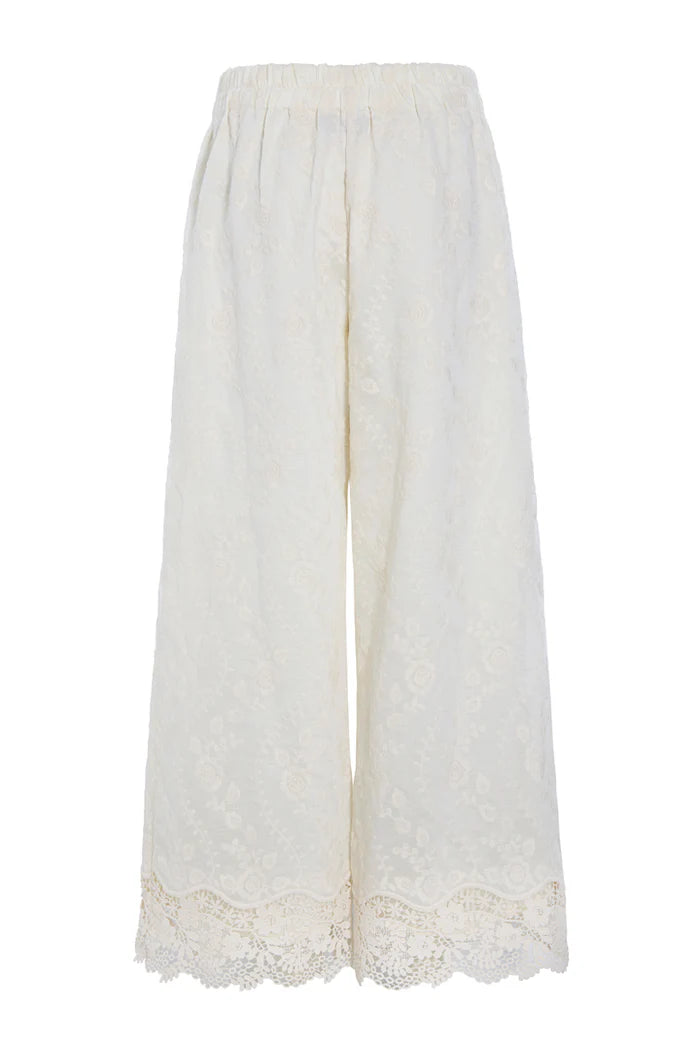 Hunkøn - Patty Lace Trousers - Cream