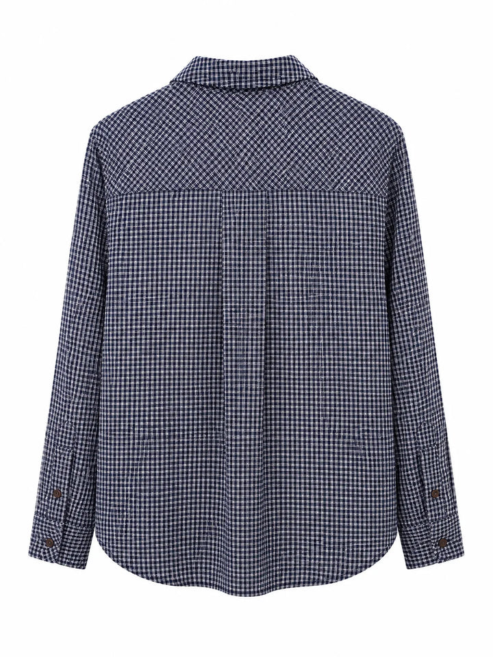 Humble - Polly Skjorte - Blue Combi