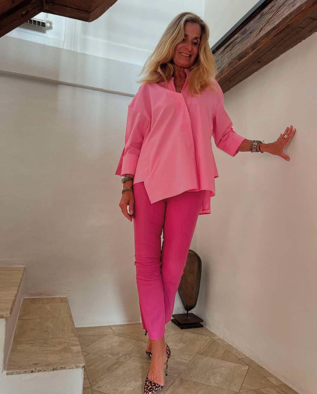 Wow - Luna Plain Blouse - Bubblegum