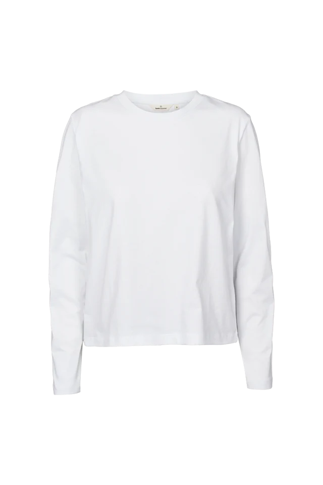 Basic Apparel - Raja LS tee - White