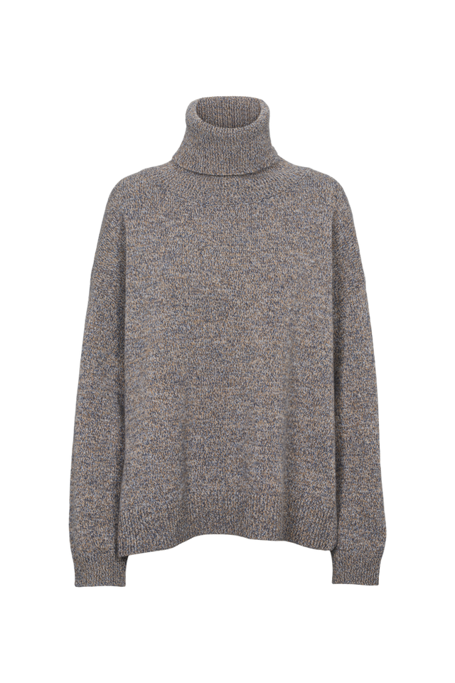 Basic Apparel - Randi T-Neck - Portabella/Poppy Seed
