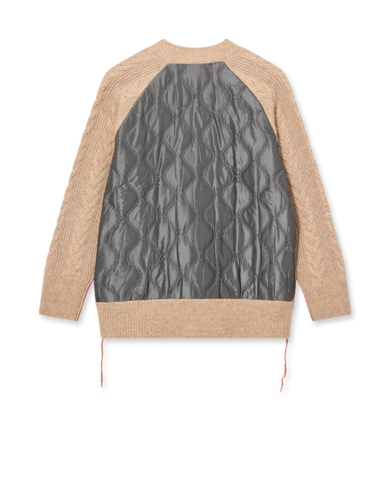 Heyanno - Rio Quilt Cardigan - Bone Brown