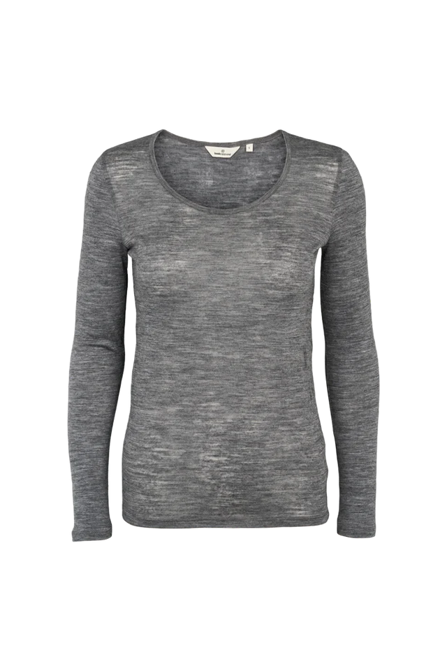Basic Apparel - Rinka LS Tee - Grey Mel