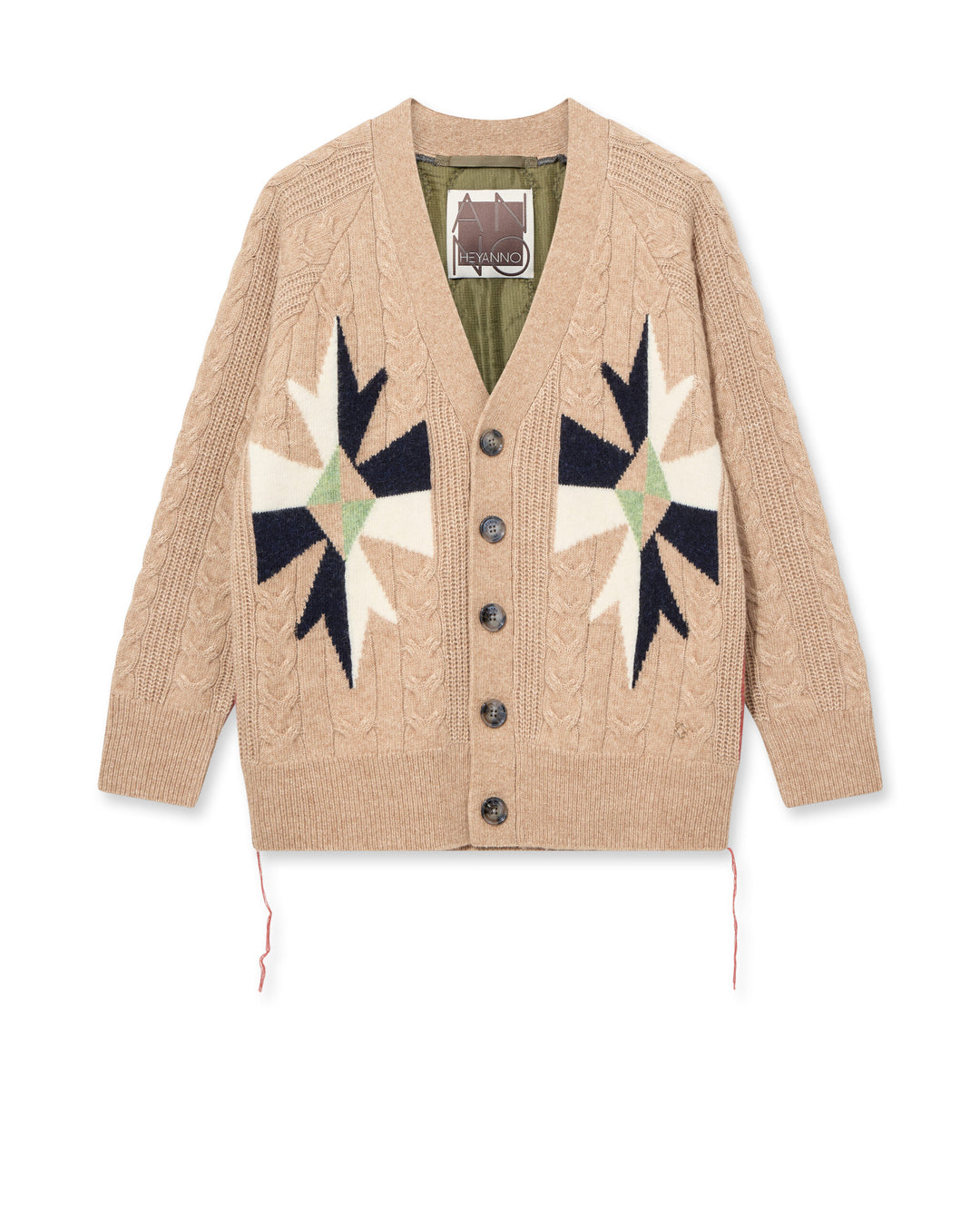 Heyanno - Rio Quilt Cardigan - Bone Brown