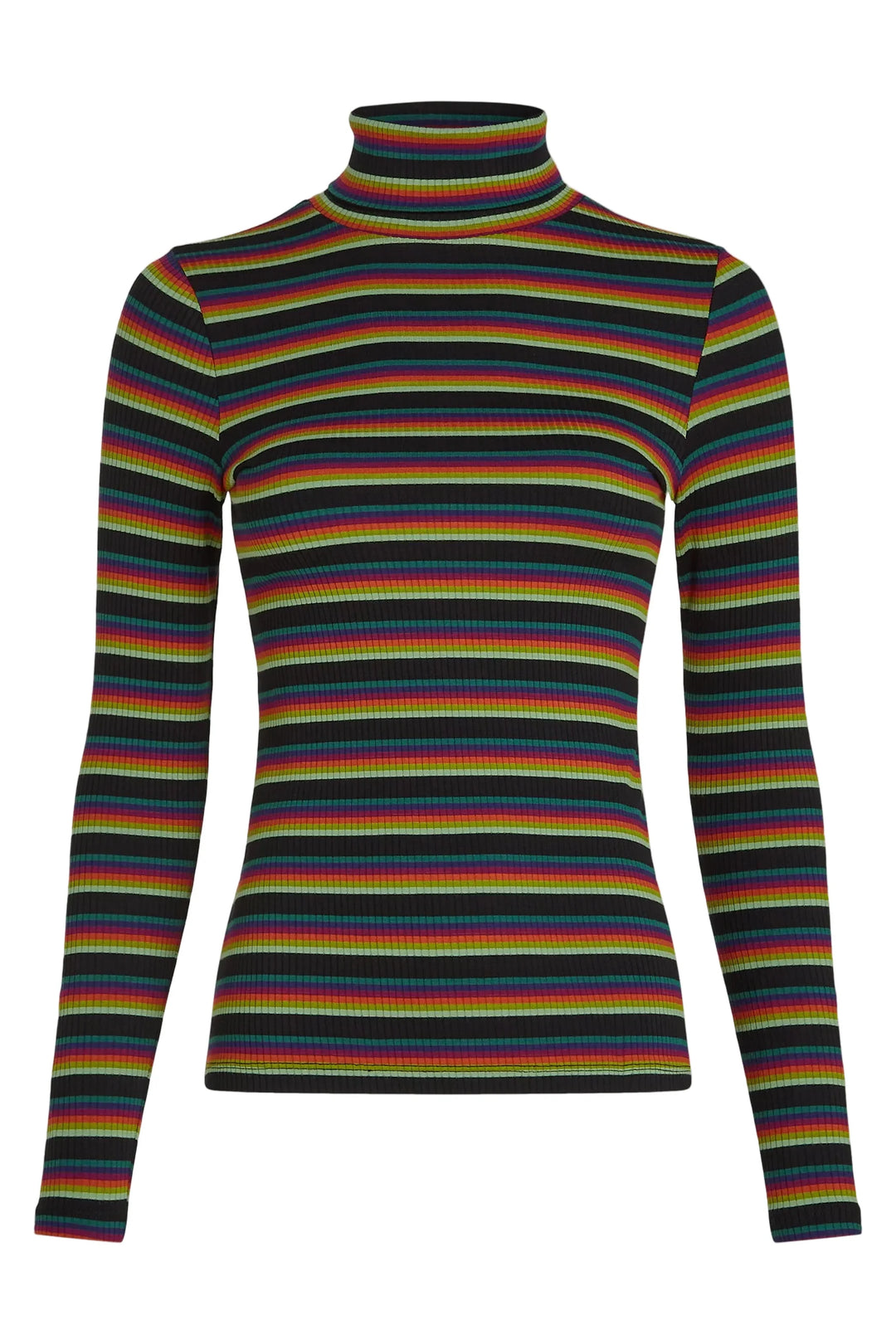 King Louie - Rollneck Top Lottie Stripe - Botanical Green